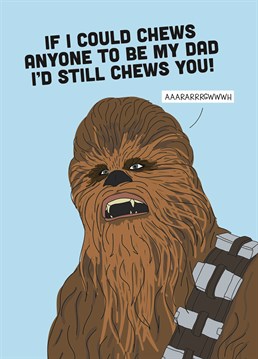 Send this cute Father's Day card to a Star Wars obsessed Dad and be happy that he's not Darth Vader. Designed by Scribbler.