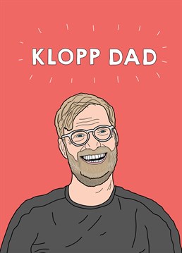 Either congratulate or commiserate a die-hard Liverpool fan with this football inspired Father's Day card, depending on whether the season is cancelled or not! Designed by Scribbler.
