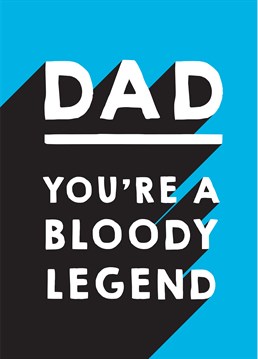 There's no denying, your Dad is a one of a kind, complete and utter legend. Make sure he knows how brilliant he is with this Scribbler Father's Day card.