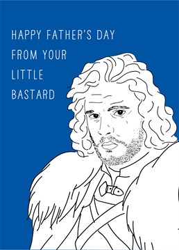 Is your Dad still not over that ending? Like Jon Snow, you know nothing  - apart from the fact that he'll love this Game of Thrones inspired Father's Day card by Scribbler.