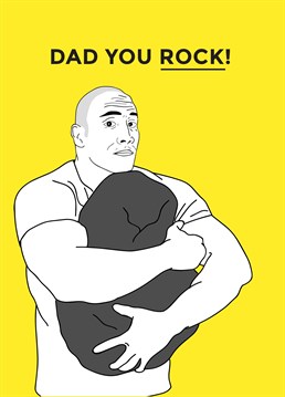 Is your Dad a bald legend like The Rock? Or maybe he's a die hard wrestling fan? Either way, he'll appreciate this hilarious Father's Day card by Scribbler.