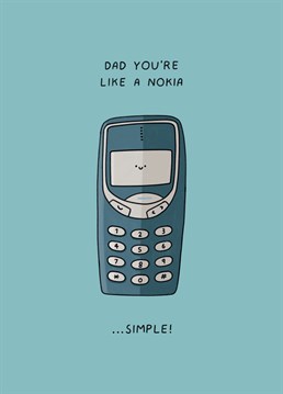 Not to mention classic, and totally hard as nails! Keep it old school for dad with this funny Father's Day card by Scribbler.