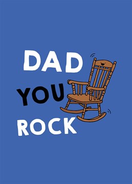 Even if he's swapped rock n roll for rocking chairs, tell your dad he's still a legend with this punny Father's Day card by Scribbler.