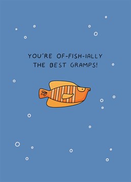 Send in the clown (fish) on Father's Day and make your Gramps laugh with this sea-riously punny Scribbler card.