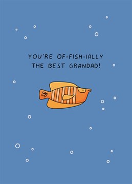 Send in the clown (fish) on Father's Day and make your Grandad laugh with this sea-riously punny Scribbler card.