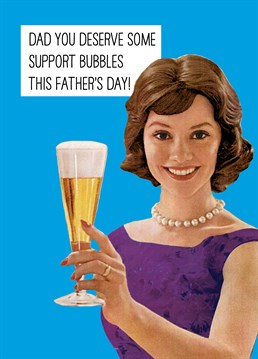 Bubbles are more important than ever to help celebrate Father's Day the right way - chin chin! Lockdown inspired Scribbler card.