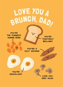 Don't go bacon your dad's heart, send him the works on Father's Day with this deliciously punny Scribbler card.