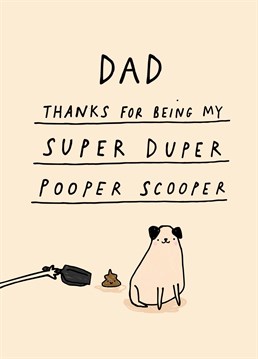 Dog dads deserve Father's Day cards too! Give your furry family member a helping hand and send this funny Scribbler card.