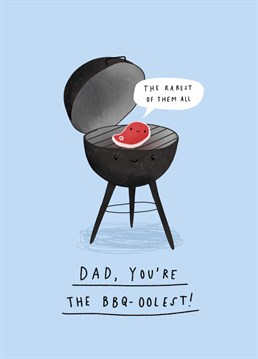 A rare find for a BBQ obsessed dad! Make him smile with this cute, punny Father's Day card by Scribbler.
