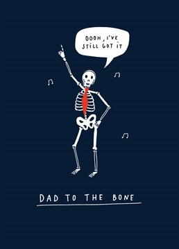 Make fun of his classic dad dancing and tickle his funny bone with this Father's Day card by Scribbler.