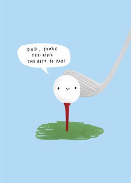 Show how well you know a golf-loving dad with this punny, compliment filled Father's Day card. Designed by Scribbler.