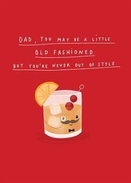 If dad's drink of choice is whiskey then treat him to this old fashioned Father's Day card by Scribbler.
