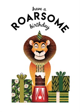 Leo the Lion is here to wish your loved ones a roar some birthday! it doesn't matter what age you are - this card will always bring a smile to your face! Designed by Ian Owen, Folio.