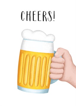 Send this Thank You card and order a large cold one and relax!