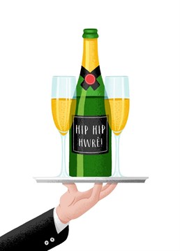 There's only one thing better than a glass of champagne! A bottle. Celebrate someone's success and toast to the next step in their life with this card. Designed by Ian Owen, Folio.