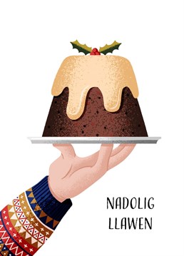 Make a dessert lover's mouth water when you present them with this figgy pudding at Christmas. This card is *almost* as good as the real thing! Designed by Ian Owen, Folio.