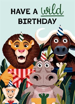 Celebrate their birthday with this friendly bunch of wild critters!
