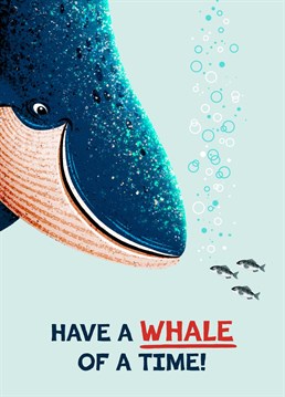 Send this smiling whale to celebrate all sorts of occasions, from birthday celebrants to colleagues off on new adventures, loved ones going travelling or heading to university.