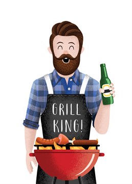 Send this Folio Father's Day card to the Grill King, the Sultan of Sausages, the Baron of Burgers!