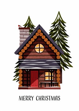 Maybe you know someone who's dream would be spending a white Christmas in this cosy log cabin, curled up by the fire. Give them that festive feeling with this design by Folio.