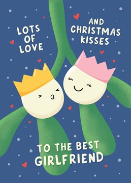 Show your love at Christmas with this cute mistletoe card for the best Girlfriend. Designed by Fliss Muir.
