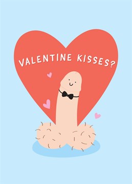 Who could resist just a little Valentines kiss? A cheeky but very cute Valentines card perfect for a husband, wife, fiance, boyfriend or girlfriend. Designed by Fliss Muir.