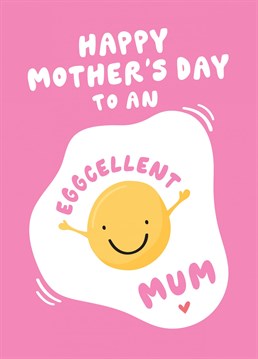 A funny and bright card for an eggcellent Mum on Mother's Day. Designed by Fliss Muir.
