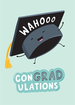 A cute and punny card perfect for saying a big Congratulations to a clever someone on their Graduation! Designed by Fliss Muir.