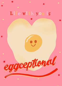 Send this adorable anniversary card to an egg-cellent partner and have them cracking a smile on the day! Designed by Foggish.