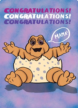 Send your congratulations to the new mama with this Foggish card.