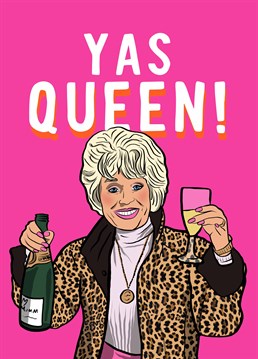 Our kind of queen always has a drink in each hand! Celebrate their birthday down the Queen Vic with this iconic design by Foggish.