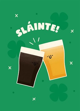 Whether you're on the Guinness or the beer, celebrate in true Irish style with this brilliant Scribbler card.