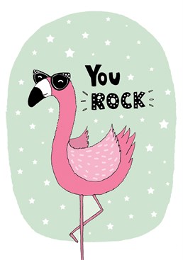 Nothing says rock 'n' roll more than bright pink and classic shades. Send this Birthday card by Forever Funny anytime.