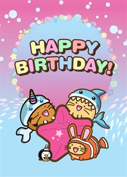 Can you find Nemo? Take them on an under the sea adventure with this Fuzzballs birthday design.