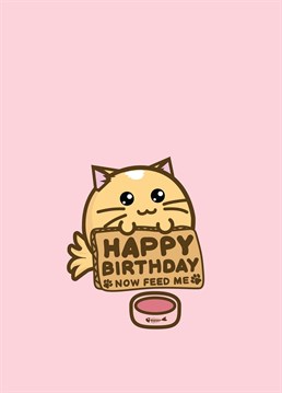A cat always knows its priorities in life and sadly, you are not one of them - even on your birthday! Send this Fuzzballs design to make a cat owner smile.