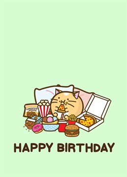 Have a day off and stuff your face! Send this cute Fuzzballs card to a cat lover who's so not going to be concerned with working out on their birthday.