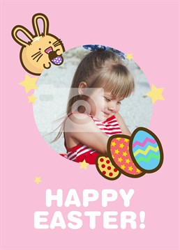 Why not commemorate a little one's first Easter with this adorable photo-upload card by Fuzzballs.