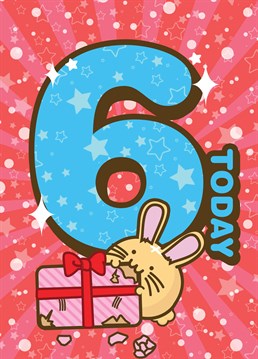 Fuzzballs official birthday card. Celebrate your 6th birthday with this cute kawaii card.
