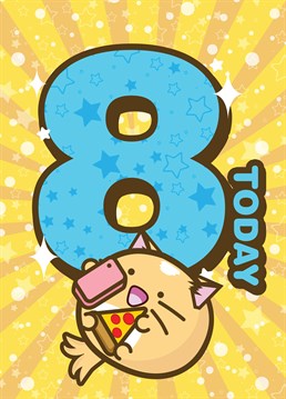 Fuzzballs official birthday card. Celebrate your 8th birthday with this cute kawaii birthday card from the Fuzzballs.