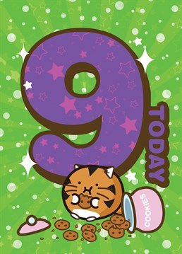 Fuzzballs official birthday card. Celebrate your 9th birthday with this cute kawaii birthday card from the Fuzzballs.