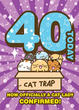 Fuzzballs official birthday card. Celebrate your 40th birthday with this cute kawaii birthday card from the Fuzzballs.