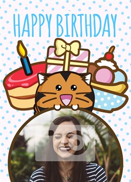 Wish them a happy birthday with this cute photo-upload card by Fuzzballs.