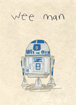 The perfect card tae give tae a wee man who absolutely LOVES Star Wars. Yep, even the newest one. Celebrate a birthday or other occasion with this cute design by The Grey Earl.