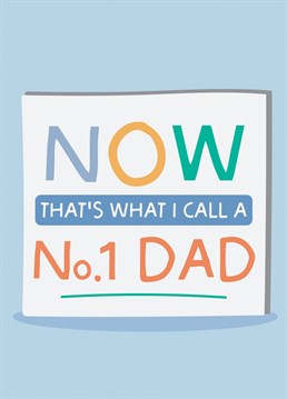 Throwback to the 90's with this funny/cute 'Now That's What I Call A No.1 Dad' Card. Perfect for Fathers Day or Dad's Birthday!