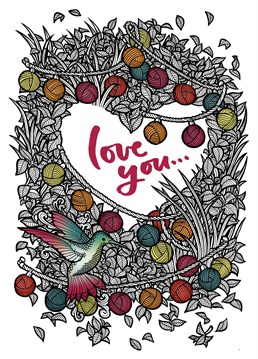 When only those two words will do. Send this beautiful hummingbird card to someone special and make them feel all loved up. Designed by Genealityart