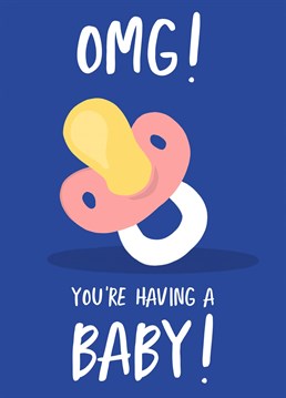 OMG! Your friends are having a baby! That's exciting! Send them this illustrated Baby Shower card
