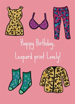 Give that leopard print lover the card they deserve on thier birthday.    Another cute, cool and funny card from Emma TK Designs!