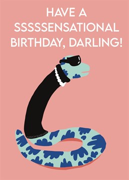 SSSSSaaay sssssooomething sssspecial.     Another cool, cute and funny Birthday card from Emma TK Designs!