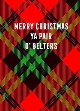 Wish your wee pals the merriest Christmas with this Scotland Inspired card.