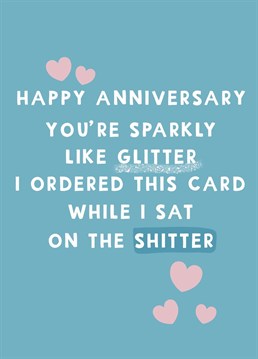 Give your other half a laugh with this funny anniversary poem card